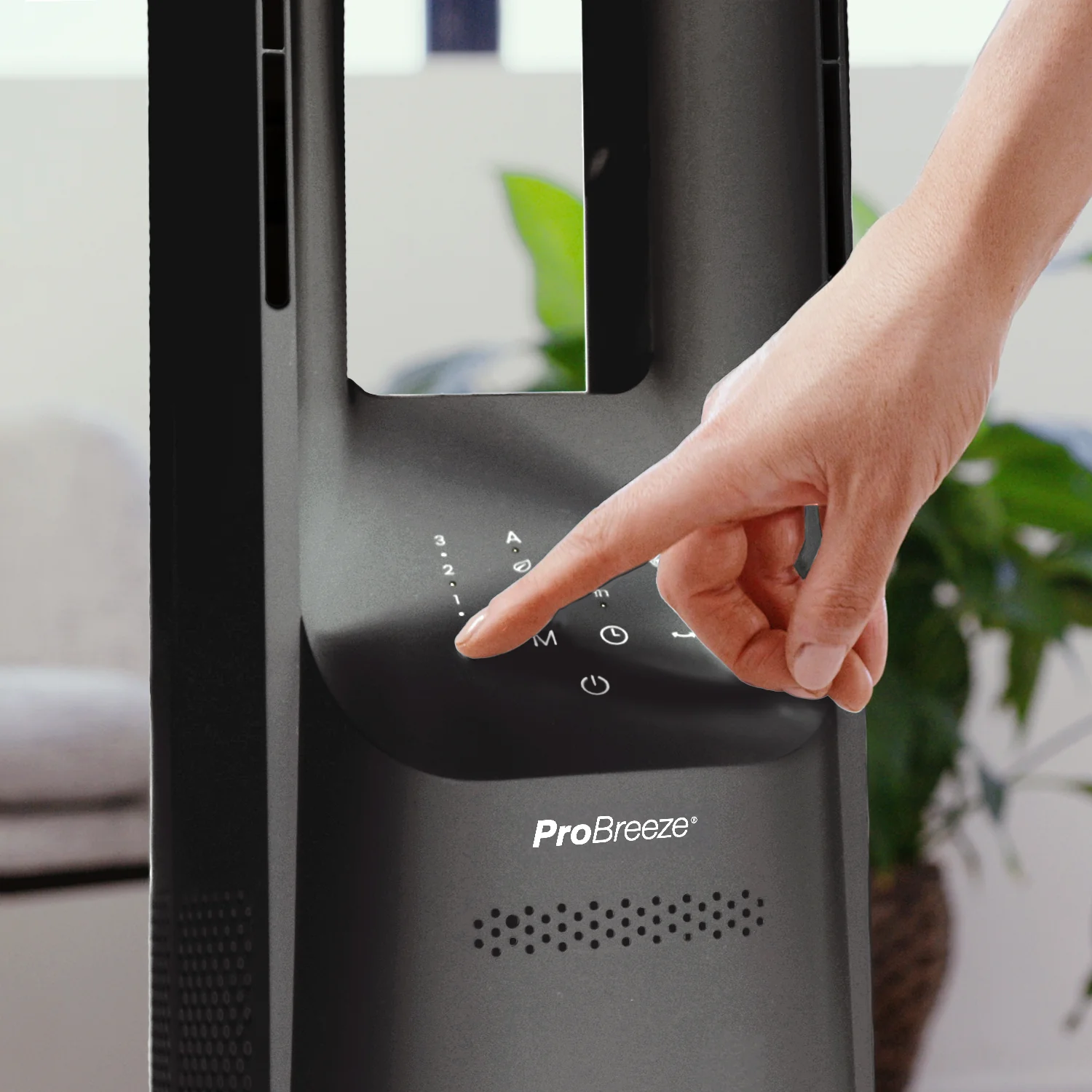 40" Bladeless Tower Fan with Smart App Control - Black - Image 3